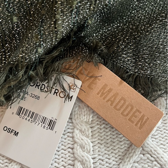 New! Steve Madden “ Olive” silver Metallic Fringe Kimono, Wrap,Dressy OSFM - Picture 13 of 14